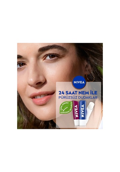 3 Adet Nivea Lip Dudak Bakım Kremi Böğürtlen