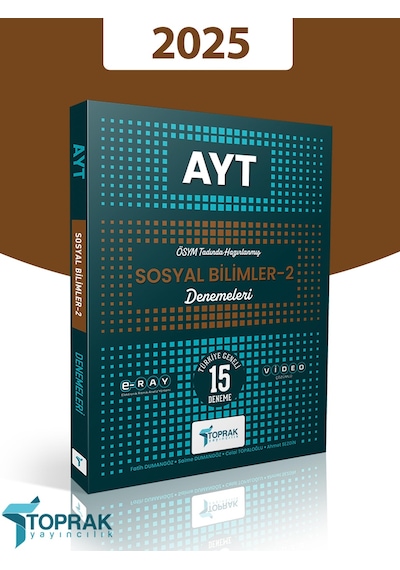 Toprak 2025 Model Ayt Sosyal Bilimler-2 15'li Deneme