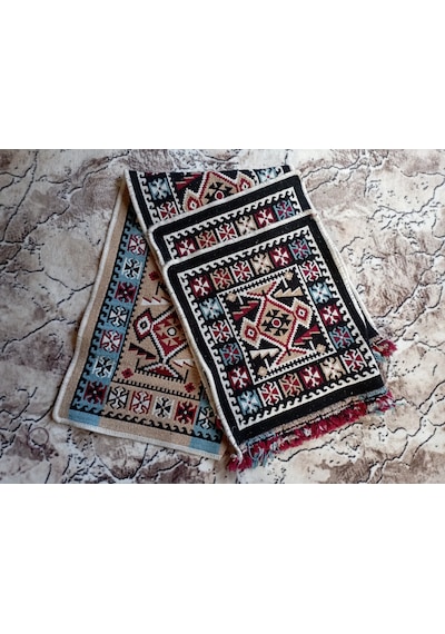 Parlak Dokuma Oto Koltuk Kilim Siyah