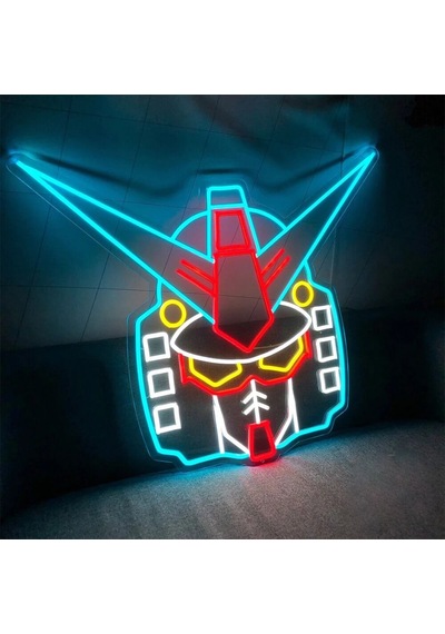 Gundam Robot Neon Dekoratif Aydınlatma