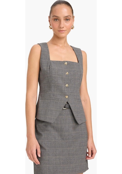Defacto Regular Fit Kare Yaka Yelek F9461ax25augr91 Gri