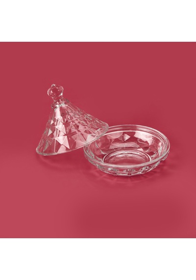 Delii Glass Cam Şekerlik - Şeffaf - 6 Cm Çok Renkli