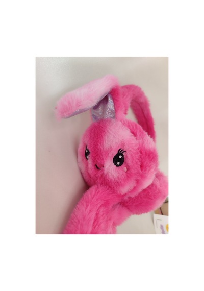 Sesli Hareketli Peluş Kulaklık Hedıyeli Epoksi Kitap Ayracı Pembe Pembe