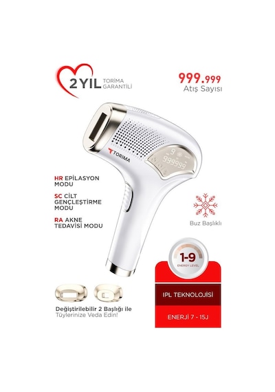 Torima BHRL-07 Beyaz Buz Başlıklı IPL Lazer Epilasyon Cihazı