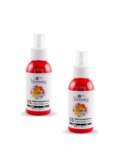 Viktoria Sprey Kumaş Boyası 100 ml (Kırmızı) x 2 Adet