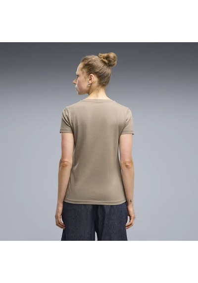 Puma Ess No. 1 Logo Tee Bej Kadın T-shirt