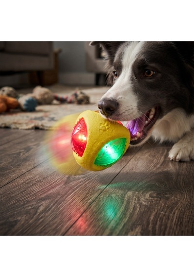 Özel Seri Işıklı Köpek Isırma Topu - Sesli Oyuncak Mini Pati Dostu Aktivite