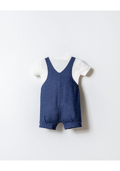 U.S. Polo Assn. U.s. Polo Assn Erkek Bebek 2 Li Salopet Takım Mavi-2261 Mavi