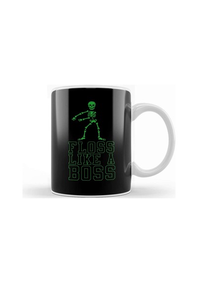 Flossing Floss Like A Boss Skeleton Kupa Bardak Porselen Karışık