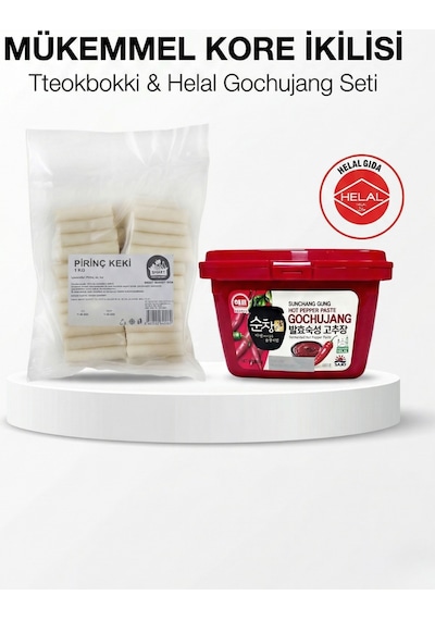 Tteokbokki Kore Pirinç Keki 1 Kg Ve Helal Gochujang 500 Gr Set