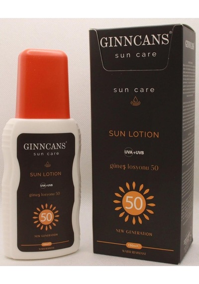 Cosmetıc & Cosmetıcs By Gınncans Sun Güneş Koruyucu Krem Spf+50 Uva+uvb Losyon Açık Ve Beyaz Ciltler İçin 150ml Sku: Smg8690010505521