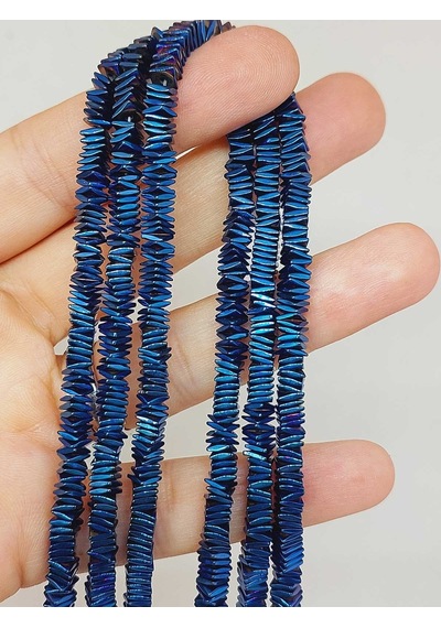 Hematit Taşı Kare Şekilli 1 4mm Dizi 56054 Çok Renkli