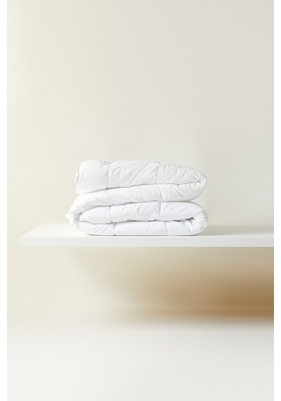 Ocean Home Textile Pamuklu Saten Biyeli Mikrojel Tek Kişilik Yorgan155 X 215 Cm Beyaz