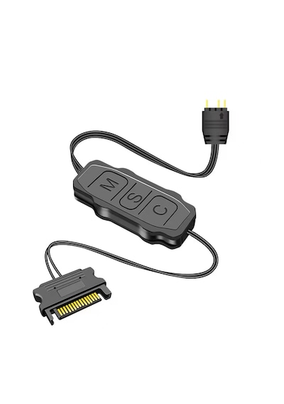 Atheron Mini Argb Led Kontrolcü 5v 3 Pin Rgb Kontrol Cihazı Sata Güç Kumandalı Bilgisayar Fan Ve Led Kontrolcü Argb Hub