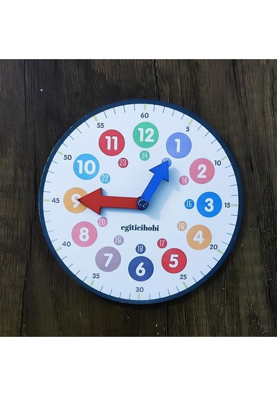 Ahşap Saat Öğreniyorum Etkinliği Montessori Eğitim Seti