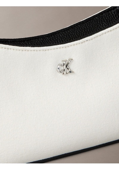 Calvin Klein Kadın Ck Canvas Küçük Omuz Çantası-13353 Beyaz