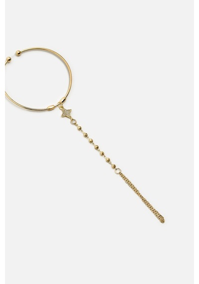 Minimal Boncuklu Şahmeran Gold