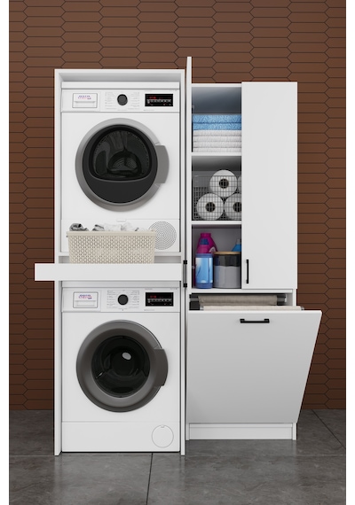 Çamaşır Makinesi Banyo Dolabı Takımı Sepetli %100 Mdf Çekmeceli Çok Amaçlı Kurutma Dolabı Bt01 Beyaz Çamaşır Makinesi Banyo Dolabı Takımı Sepetli %100 Mdf Çekmeceli Çok Amaçlı Kurutma Dolabı Bt01 Beyaz