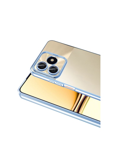 Realme C53 Kılıf Kamera Lens Korumalı Logo Gösteren İnce Hafif Pazarplus Derin Mor