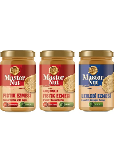 Master Nut Fıstık Ve Leblebi Ezmesi 300 Gr 3 Lü Karma Paket