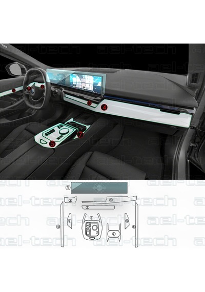 Bmw 5 Seri Uyumlu Navigasyon Dijital Gösterge Nano Ve Piano Black 9h Tpu Koruyucu 10 Lu Set