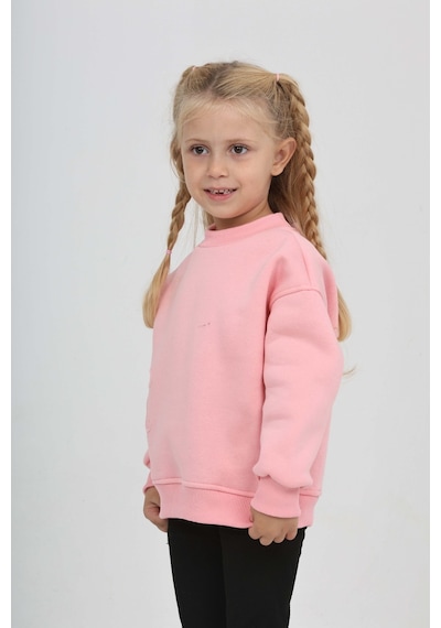 Toontoy Kız Çocuk Eva Fiyonk Nakışlı Sweatshırt Koyu Mavi
