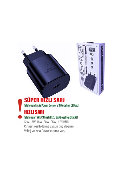 Samsung A73 5g Uyumlu Hızlı Şarj Cihazı Type c 25w Pd 5a Kablo Galaxy A34 Aleti