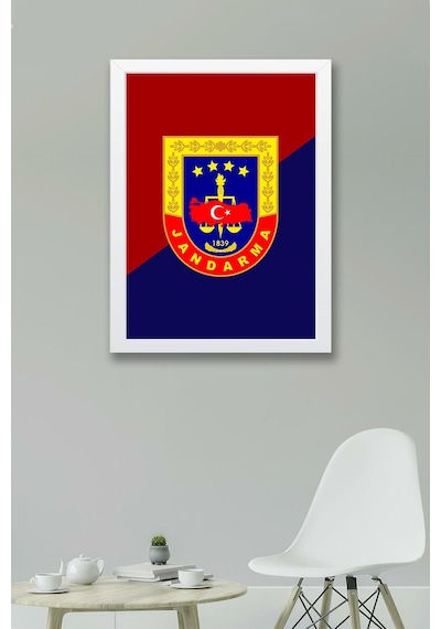 Jandarma Logosu Çerçeveli Tablo