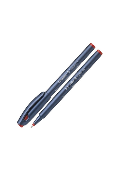 Schneider Topball 857 06 MM Kırmızı Roller Pilot Kalem 10 Lu