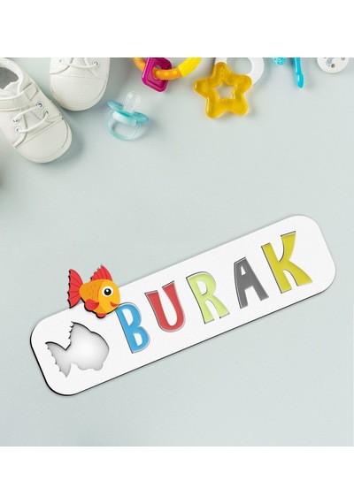 Bk Toys Çocuklara Özel İsimli Figürlü Ahşap Eğitici Yapboz Puzzle-24