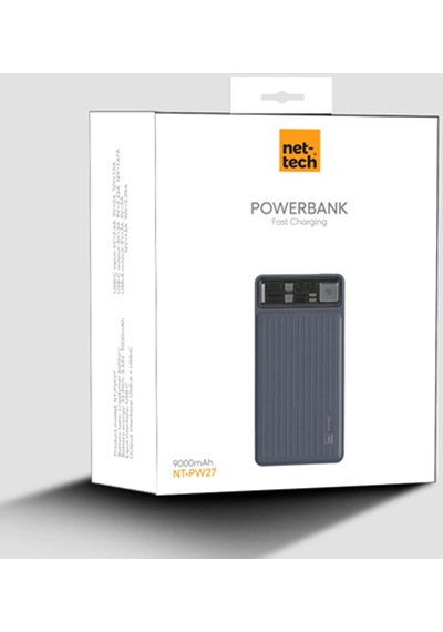 Nettech NT-PW27 25 W 3 Çıkışlı 9000 Mah Taşınabilir Powerbank