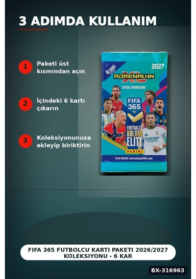 Fıfa 365 Futbolcu Kartı Paketi 2026/2027 Koleksiyonu - 6 Kartlı 1 Paket Bx-316963