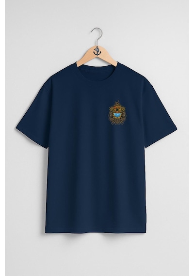 Bahriyeli Collection Oversize Dalgıç Antique Diving Helmet Cep Ve Sırt Tasarımlı Unisex T-shirt Lacivert