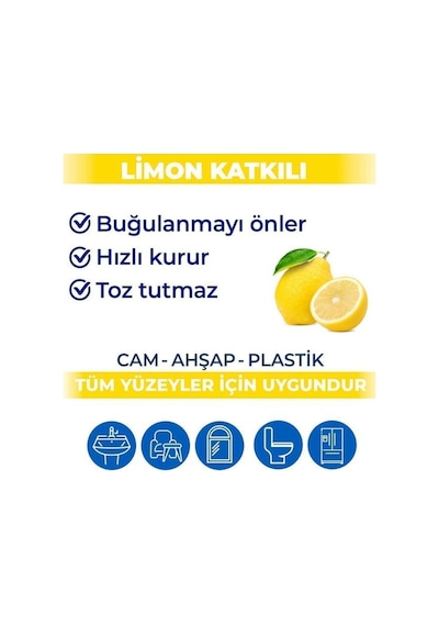 Bingo Pratik Yüzey Temizlik Havlusu Limon Kokulu 3 x 96'lı