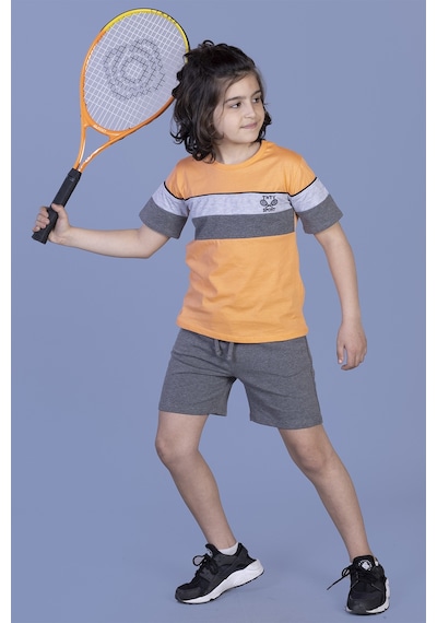 Toontoy Kids Toontoy Erkek Çocuk Garni Detaylı Nakışlı Takım Turuncu Toontoy Kids Toontoy Erkek Çocuk Garni Detaylı Nakışlı Takım Turuncu