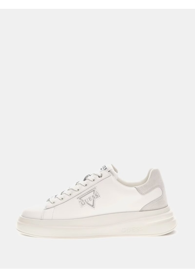 Guess Elba Deri Erkek Sneaker Ayakkabı Fmfbanlel12 Beyaz