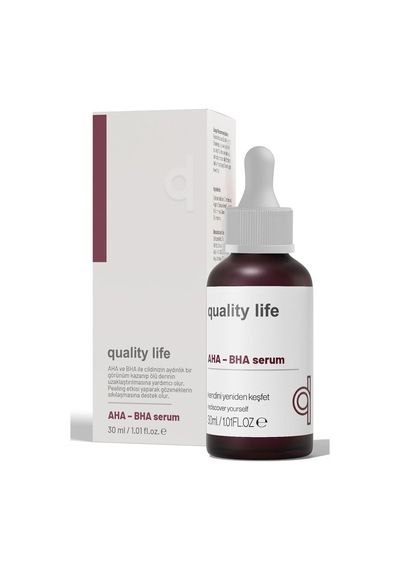 Quality Life Aha Bha Serum Canlandırıcı Cilt Tonu Eşitleyici Kırmızı Peeling Cilt Serumu Sku: Smg8690010515360