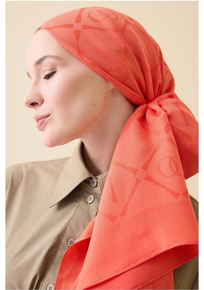 Imannoor İman I Baklava Nar Çiçeği Ramy Jakar Şal 70x190 Nar Çiçeği