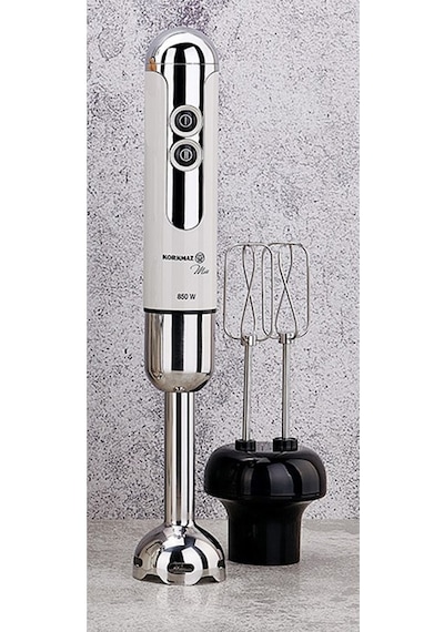 Korkmaz A447-14 Mia Mega Blender Set Vanilya/Krom