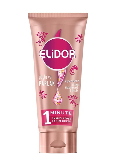 Elidor 1 Minute Onarıcı Süper Saç Bakım Kremi Güçlü Ve Parlak 170 Ml