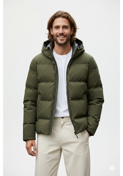 Jack & Jones Jjkaito Puffer Jacket Erkek Mont 12282300 Rosin Haki Haki