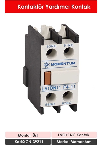 Momentum Kontaktör Yardımcı Kontak Üst 1no 1nc Xcn 39211