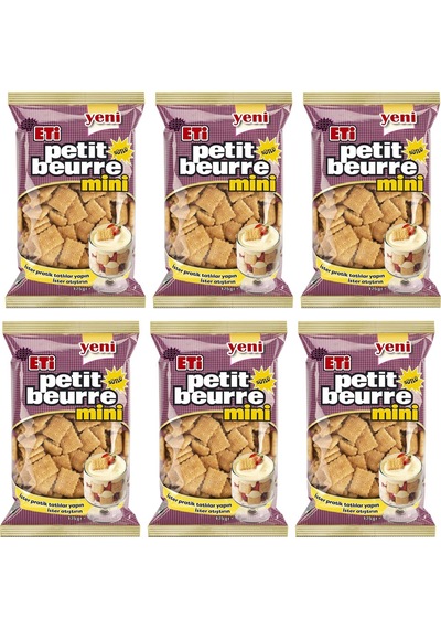 Eti Petit Beurre Mini Bisküvi 175 Gr X 6 Adet