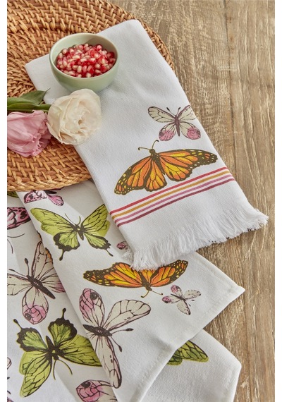Karaca Home Butterfly %100 Pamuk 2 Parça Mutfak Havlusu 200.22.11.0071