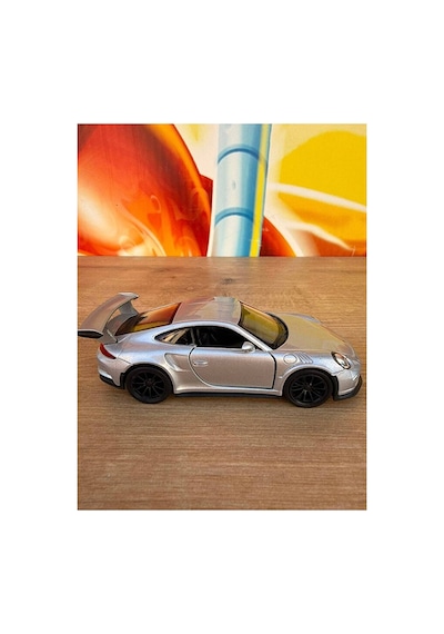 Porsche 911 Gt3 Rs Diecast Model Araba Çekbırak 1:36 2016 Porsche 911 Gt3 Rs Araba Gri - Gümüş