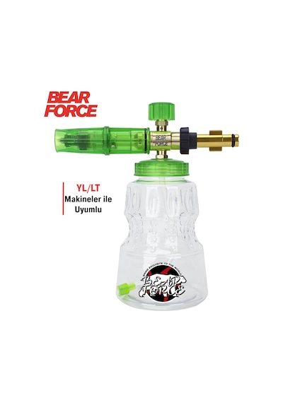 Robeve Bear Force Foam Lance Köpük Yapıcı Aparat 1l Köpük Aparatı Basınçlı Yıkama Makineleri Için Köpük Aparatı Çift Nozzle İle Birlikte Foam Canon Yl/lt Bağlantı Uyumlu