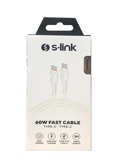 S-link Sl-x280e 1m 60w Type-c Data+şarj Kablosu