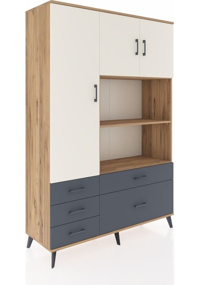 Hyperion Dolap 7 Raflı 5 Çekmeceli 3 Kapaklı 132x44x195 Çam-aytaşı/antrasit Aytası/antrasıt Hyperion Dolap 7 Raflı 5 Çekmeceli 3 Kapaklı 132x44x195 Çam-aytaşı/antrasit Aytası/antrasıt