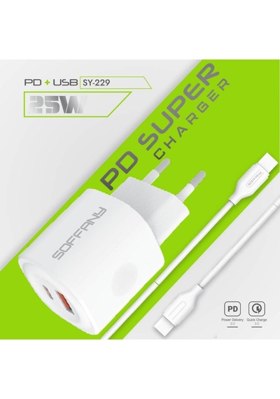 Sy-229 Sy-229 Sy-229 25w Pd + Qc 3.0 Hızlı Şarj Seti