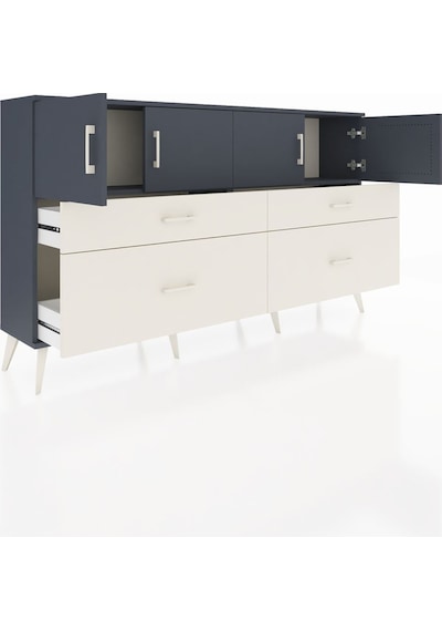 Arges Konsol 2 Raflı 4 Çekmeceli 4 Kapaklı 176x30x99 Antrasit-ant Antrasit-antrasit/aytaşı Arges Konsol 2 Raflı 4 Çekmeceli 4 Kapaklı 176x30x99 Antrasit-ant Antrasit-antrasit/aytaşı